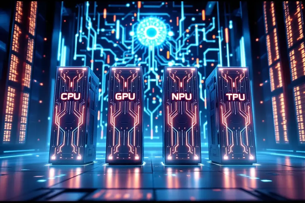 AI/ML을 위한 CPU, GPU, NPU 및 TPU에 대한 완벽한 가이드: 성능, 사용 사례 및 주요 차이점