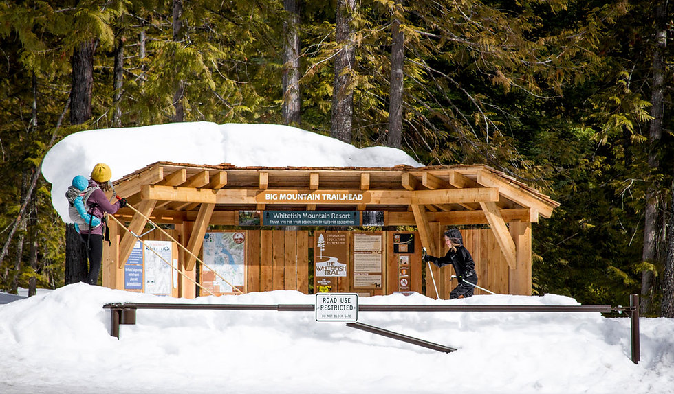 trail kiosk in winter