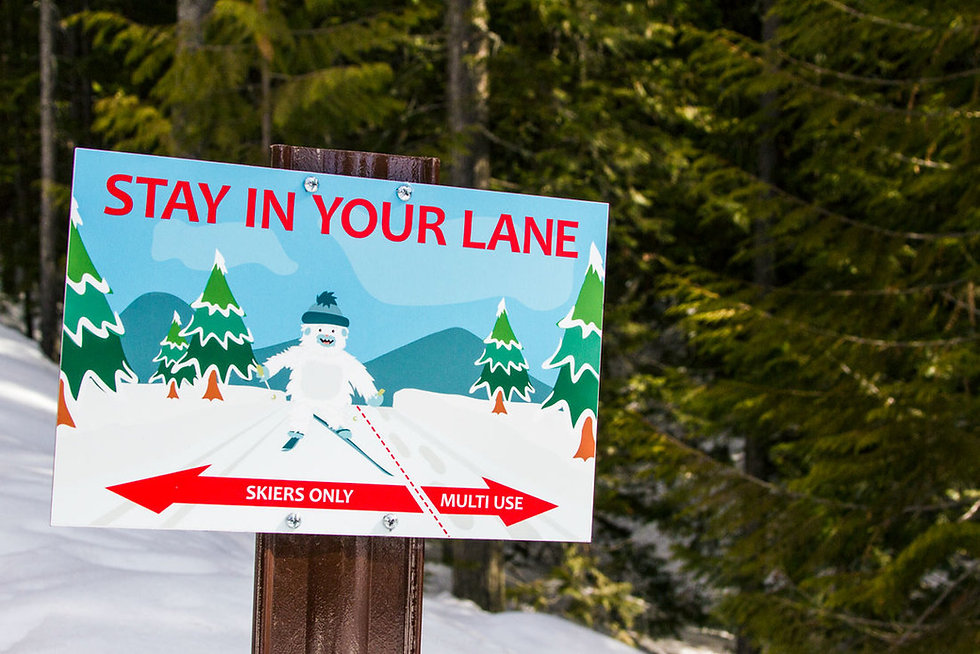 Stay in your lane nordic signage