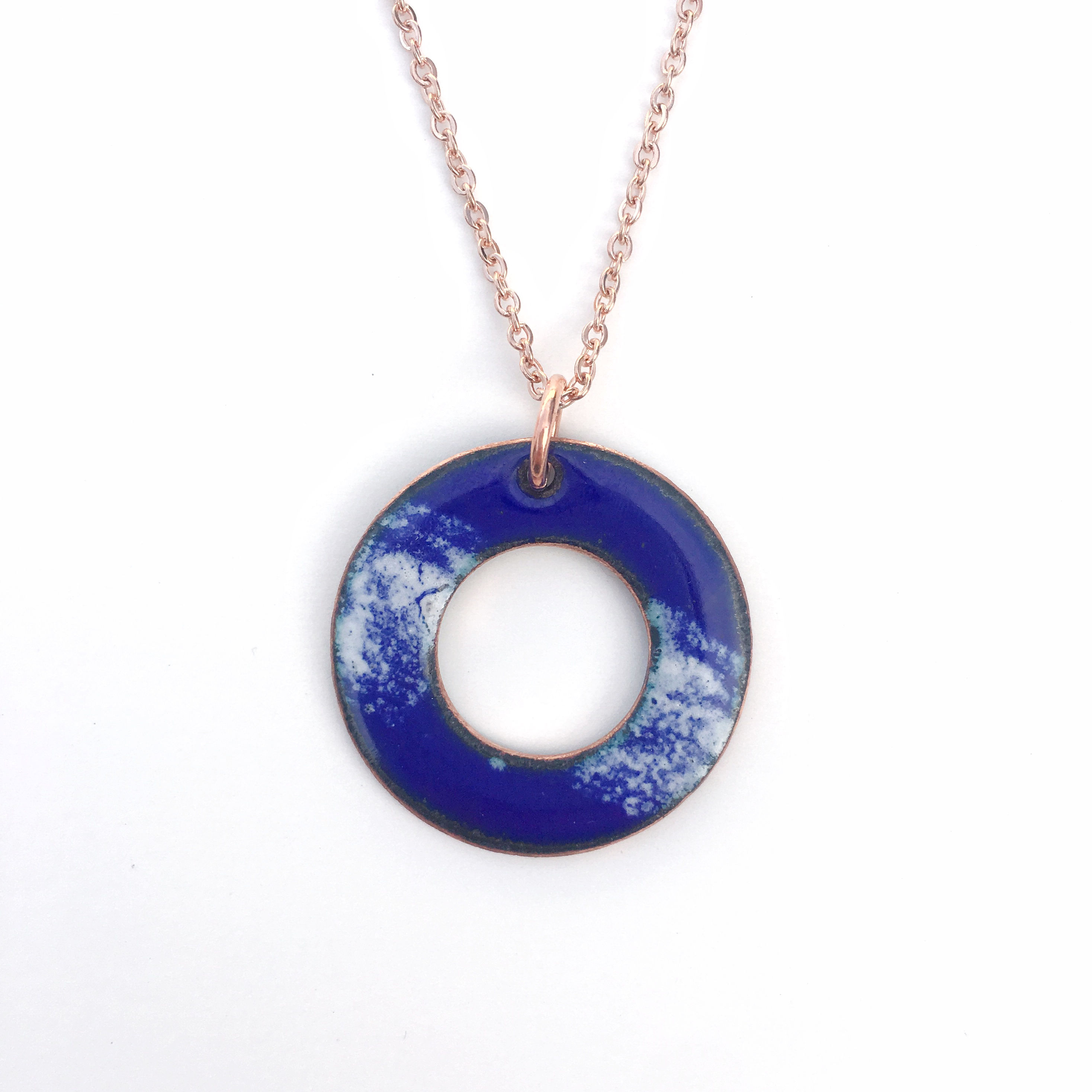 Blue and White Washer Pendant