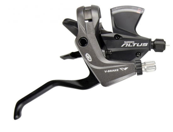Манет.+ тормозная ручка. Rear Shimano Altus ST-M370 (9ск.) Black
