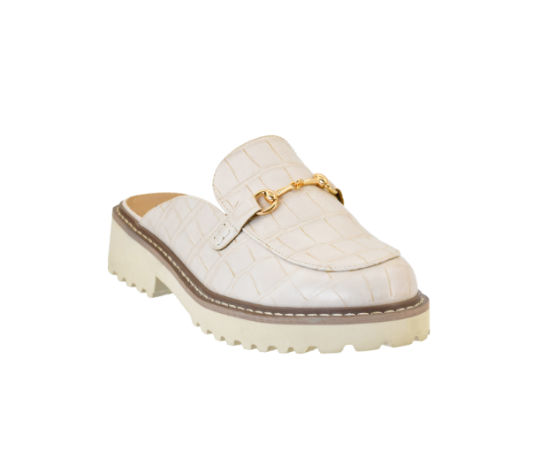 Main Image Ivory Snake Slip on Shoes