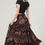 Thumbnail: Black Floral Tiered Skirt With Smocked Waist