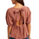 Thumbnail: Back View Embroidered Bubble Sleeve Peplum Top Tie Back