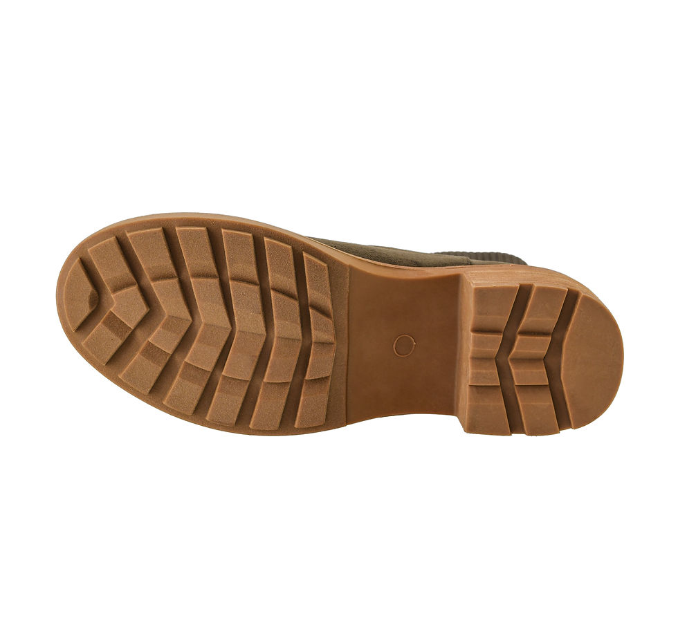 Thumbnail: Bottom view Khaki Brown Faux Suede Boot