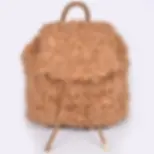 Thumbnail: Camel Tan View Faux Fur Sheep Mini Backpack
