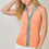 Thumbnail: Denim Collar with V-Neck Sleeveless Button-Down peach shirt
