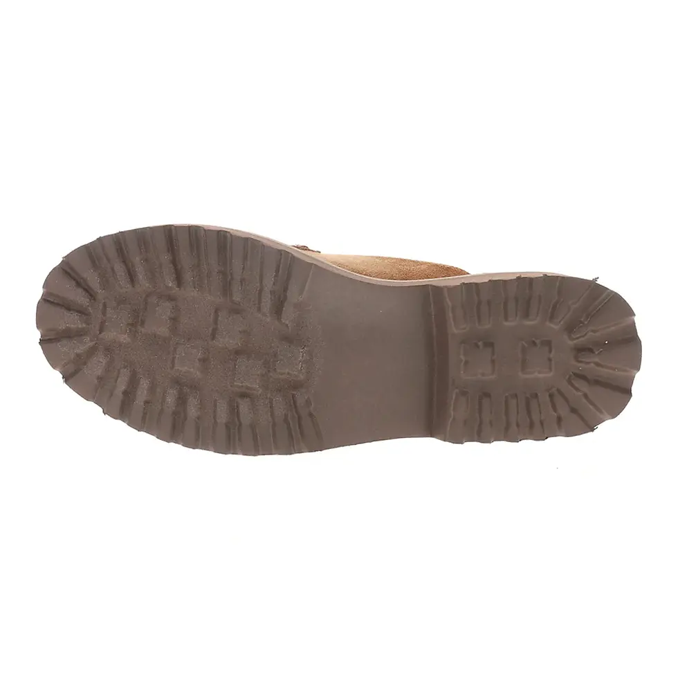 Thumbnail: bottom view brown lug sole mules