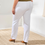 Thumbnail: Back View White Curvy Straight Leg Jeans
