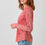 Thumbnail: side vie red Washed Thermal Long Sleeve Henley Top