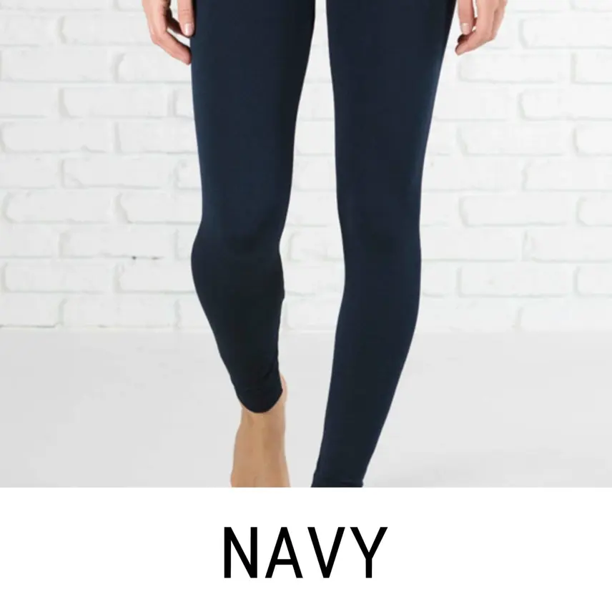 Thumbnail: Navy Non-Lined Tummy Control Leggings