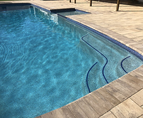 Renovated pool with new tile and plaster in Santa Rosa