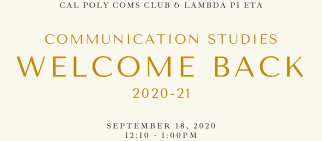 [F'20] LPH x COMS Club Welcome Back Event - September 18, 2020