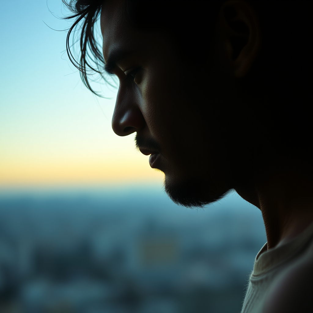 Perfil de um homem dando depoimento .jpg