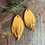 Thumbnail: Flared Medium Double Layer Leather Earrings