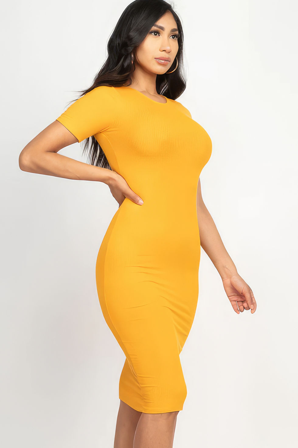Thumbnail: Ribbed Bodycon Midi Dress