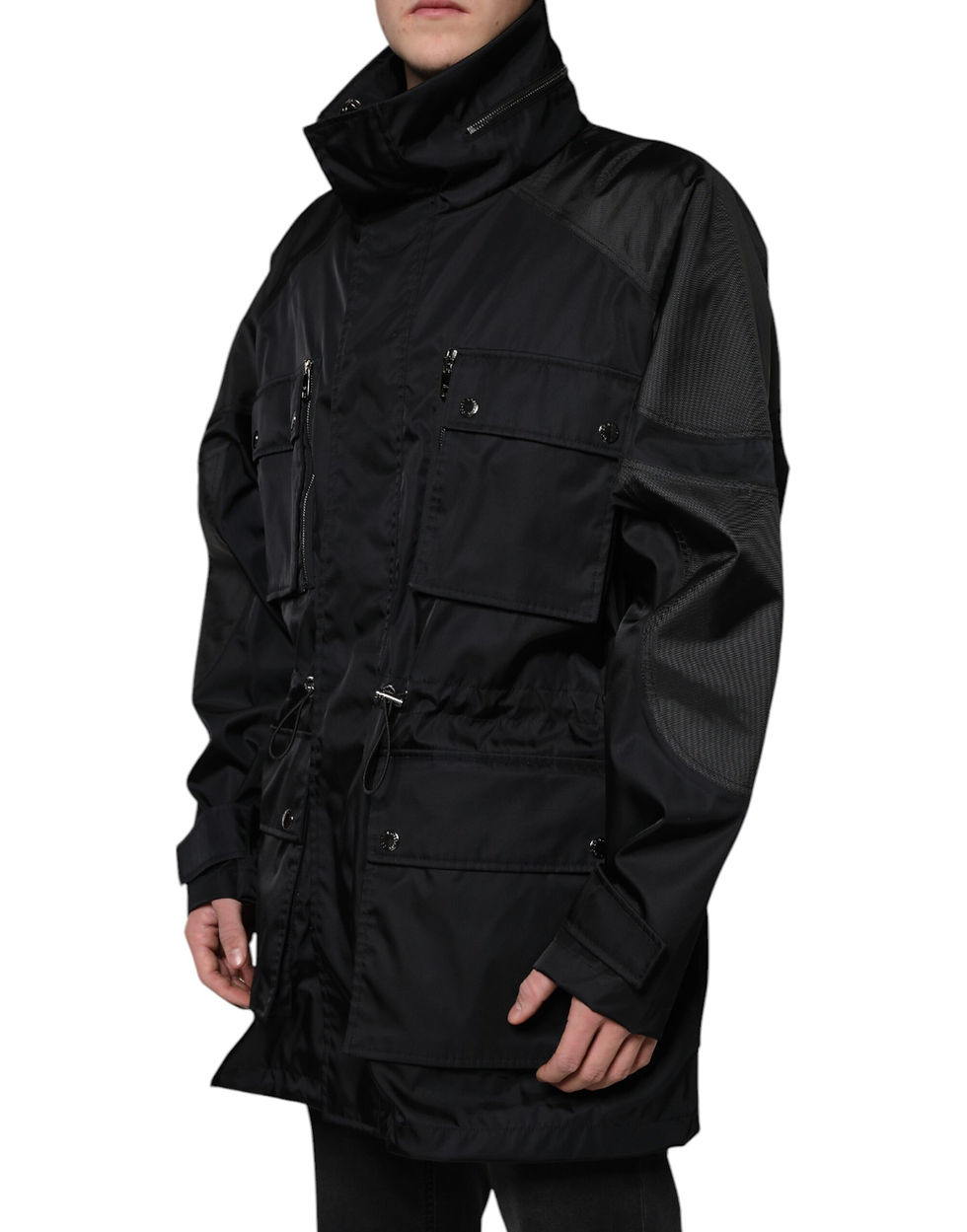 Thumbnail: Dolce & Gabbana Black Nylon Winter Men Parka Coat Jacket