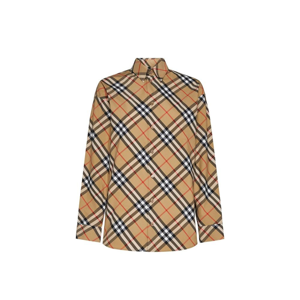 Burberry Brown Cotton Pattern Shirt