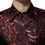 Thumbnail: Dolce & Gabbana Bordeaux Patterned Collared Men Dress Shirt