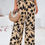 Thumbnail: Allover Print Folded Frill Wide Leg High Waist Pant