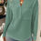 Thumbnail: Solid Buttons V Neck Elegant Front Pockets Blouse