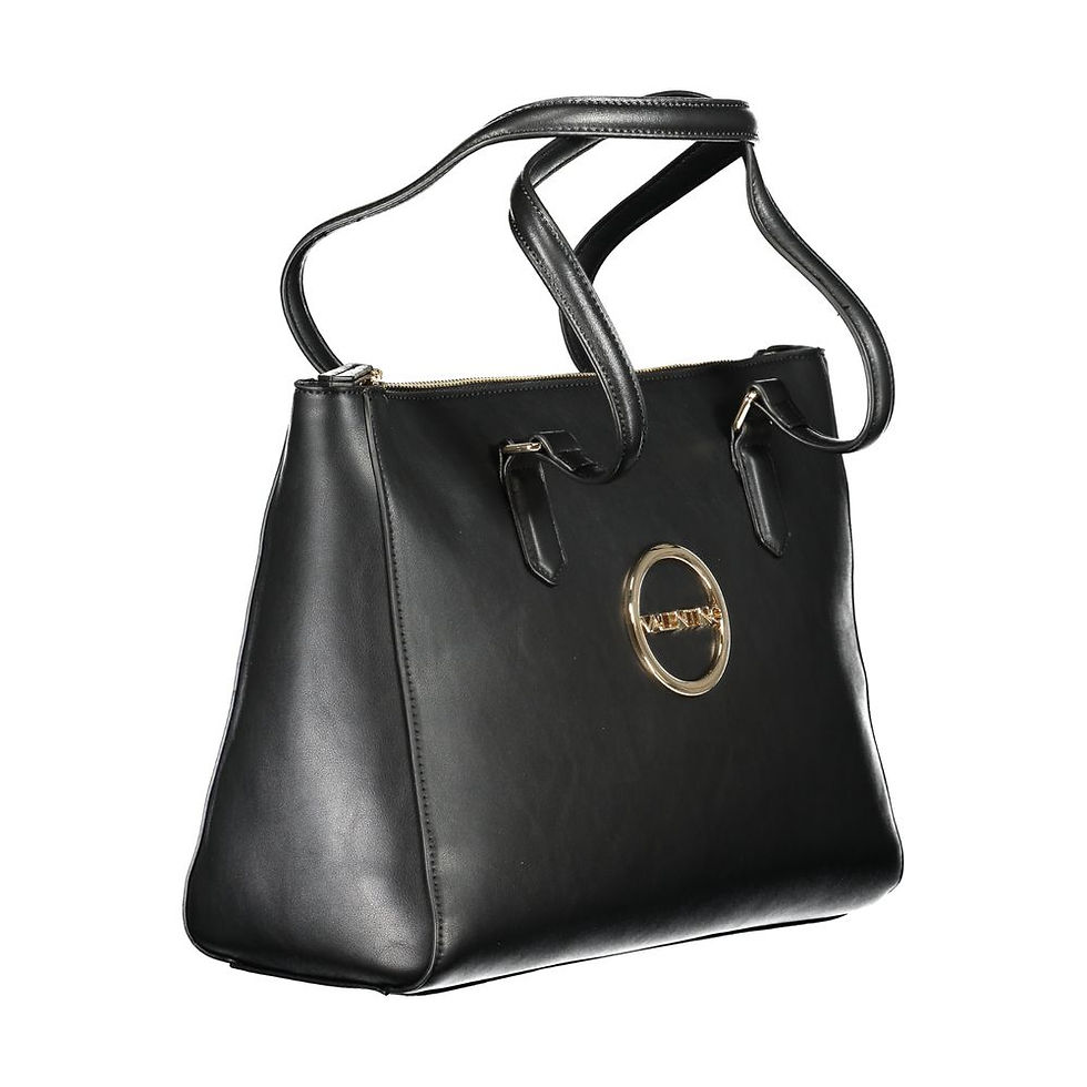 Thumbnail: Mario Valentino Black Polyurethane Women Handbag