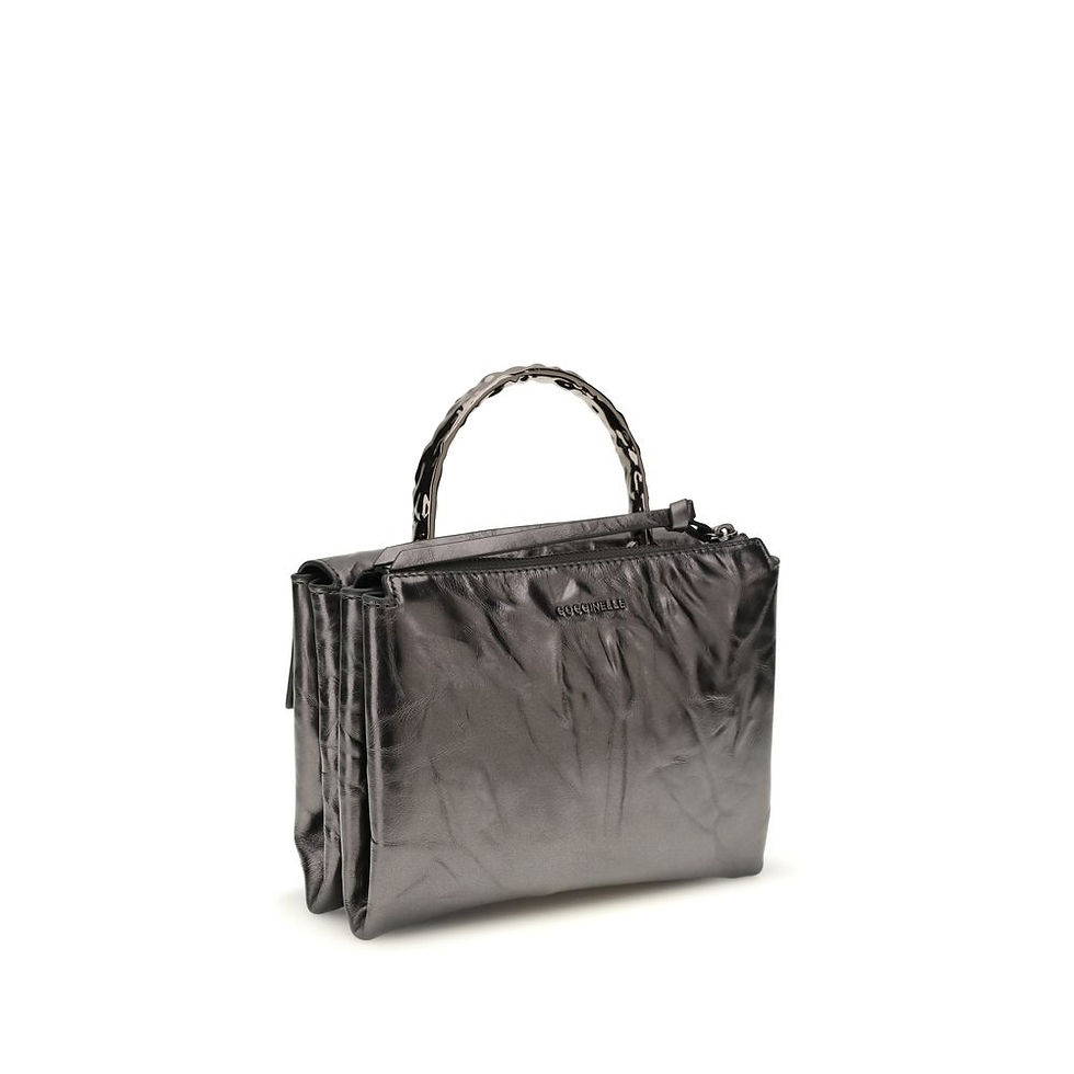 Thumbnail: Coccinelle Black Calf Leather Bos Taurus Handbag