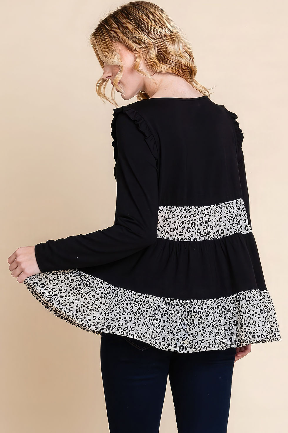 Thumbnail: Solid Tiered Fashion Top