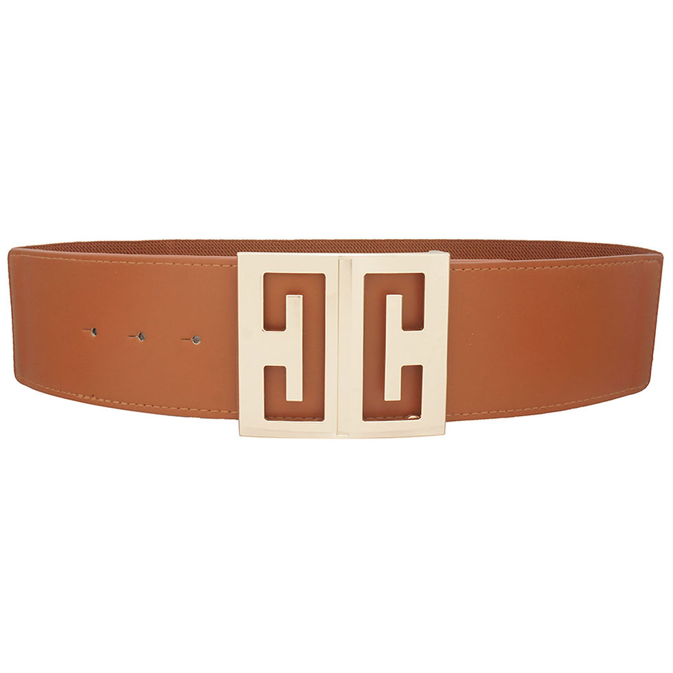 Thumbnail: Mirror Cut Out Square Buckle Belt