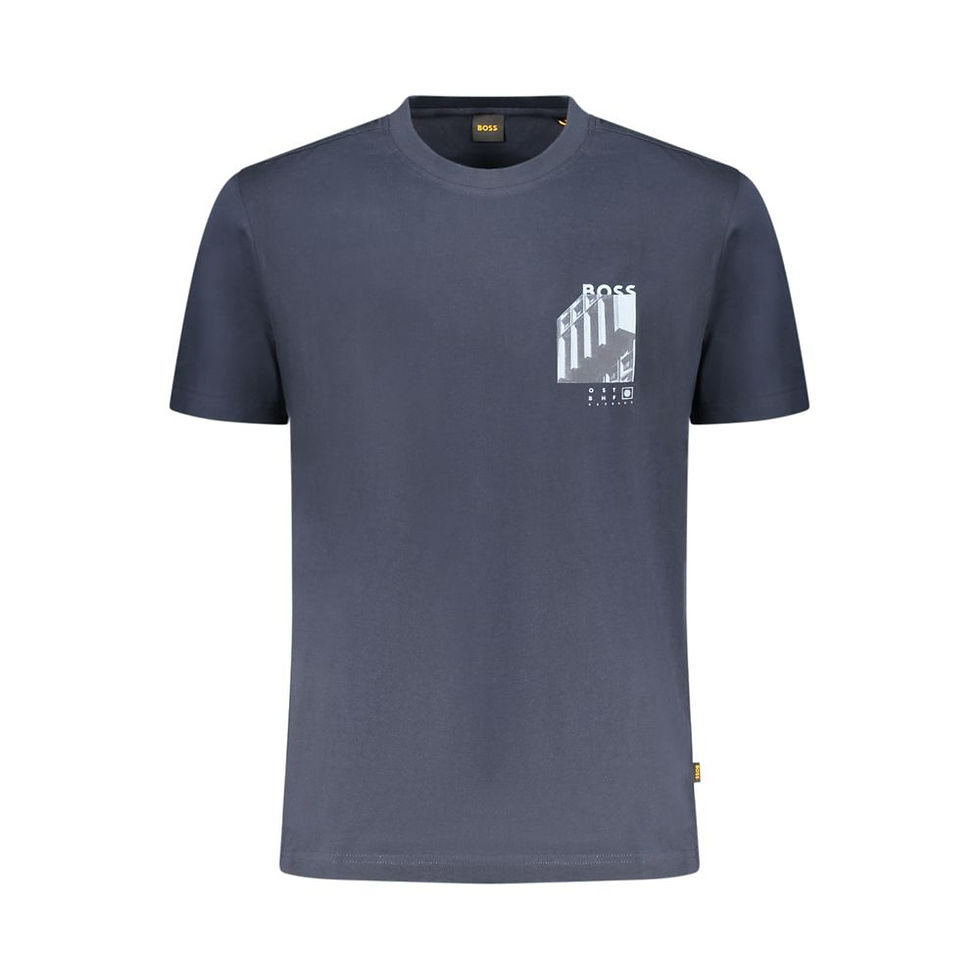 Thumbnail: Hugo Boss Blue Cotton Men's T-Shirt