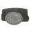 Thumbnail: Flower Embossed Oval Buckle Vintage Strap Belt