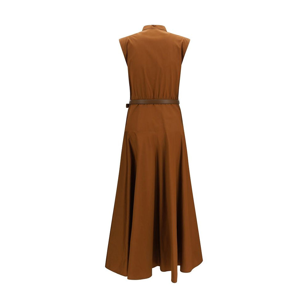 Thumbnail: Max Mara Brown Cotton Casual Dress