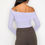 Thumbnail: Bardot ribbed long sleeve crop top