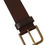 Thumbnail: Dolce & Gabbana Brown Calf Leather Gold Metal Buckle Belt