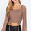 Thumbnail: Long Slv Ruched Mesh Knit Top