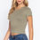 Thumbnail: Short Sleeve Crew Neck Rib Crop Top
