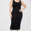 Thumbnail: Plus Size Square Neck Ruched Bodycon Midi Dress