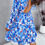 Thumbnail: Elegant Printed V Neck Ruffled A Line Mini Dress