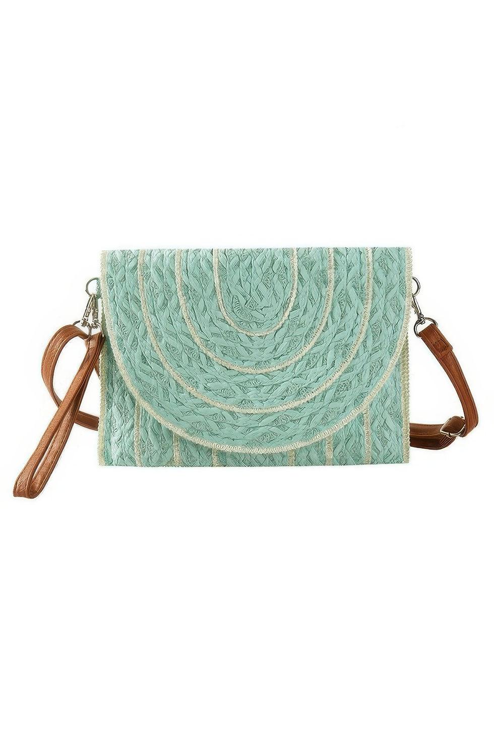 Thumbnail: Stitch Detailed Straw Clutch & Crossbody Bag