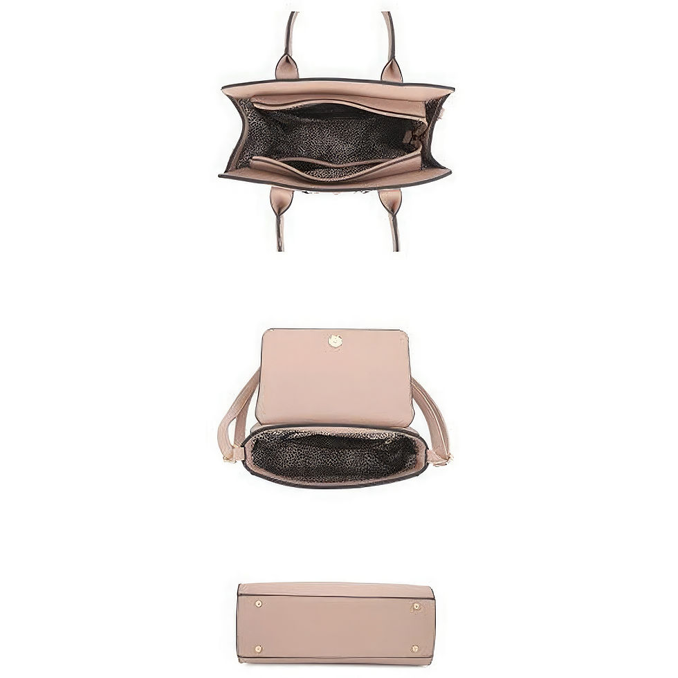 Thumbnail: 2in1 Matching Design Handle Satchel With Crossbody Bag