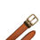 Thumbnail: Dolce & Gabbana Brown Leather Gold Tone Metal Buckle Belt