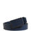 Thumbnail: Dolce & Gabbana Men Blue Calf Leather Logo Metal Buckle Belt