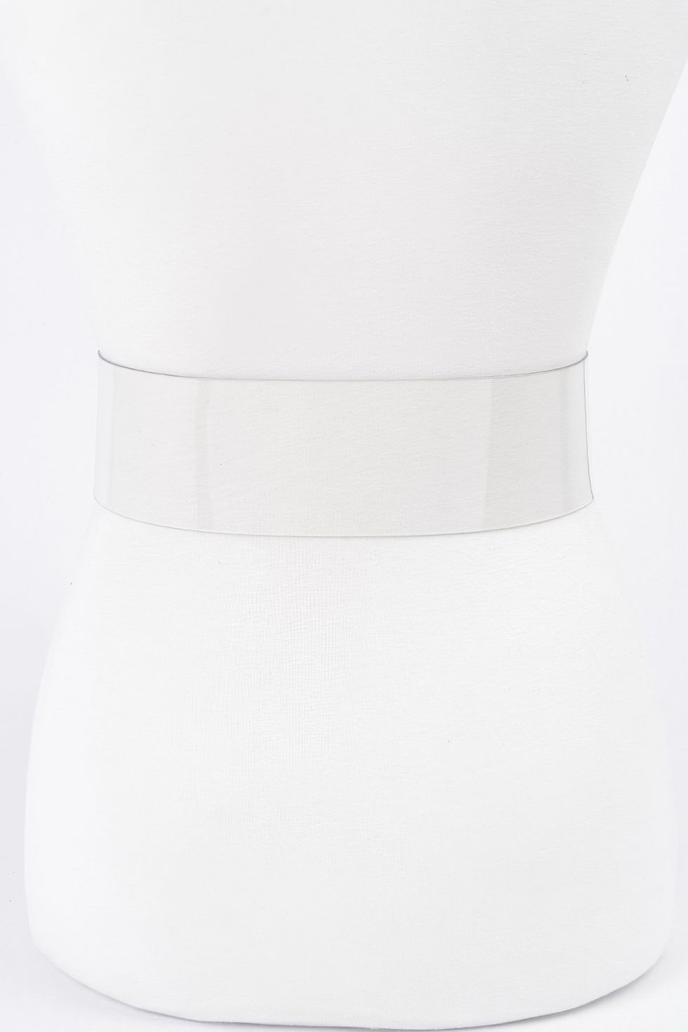 Thumbnail: Rectangle Metal Buckle Clear Belt