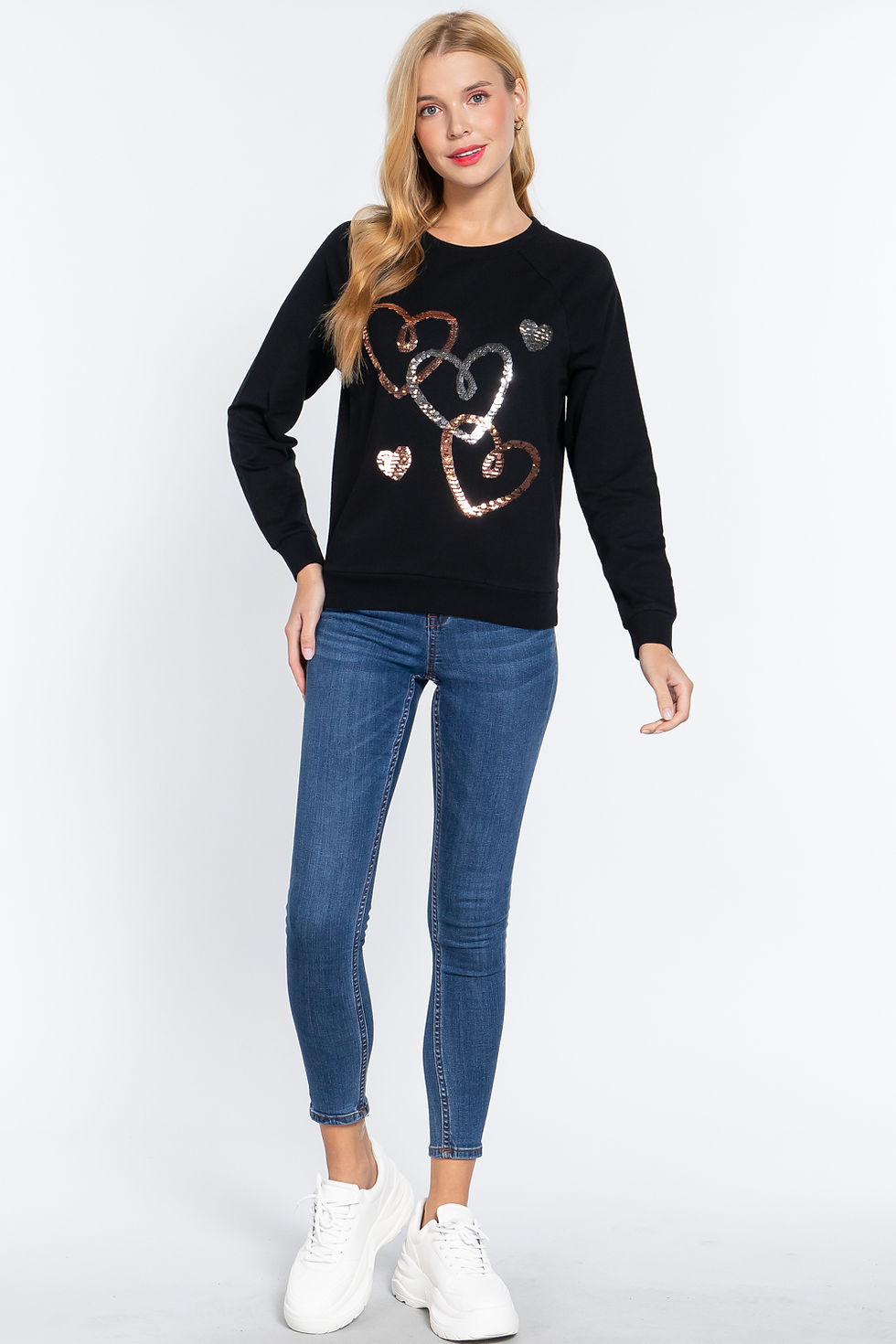 Thumbnail: Sequins French Terry Pullover Top