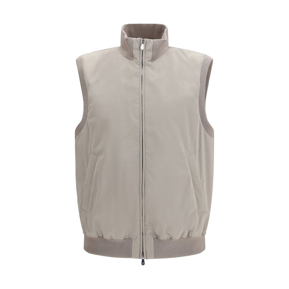 Thumbnail: Brunello Cucinelli Gray Polyester Sleveless Jacket