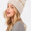 Thumbnail: Cozy Color Blocked Pom Pom Beanie