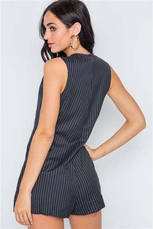 Thumbnail: Button Down Sleeveless Romper