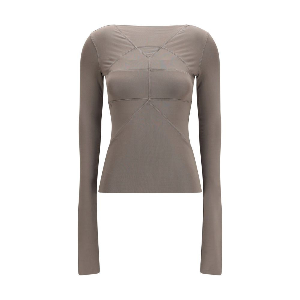 Rick Owens Gray Viscose Shirt