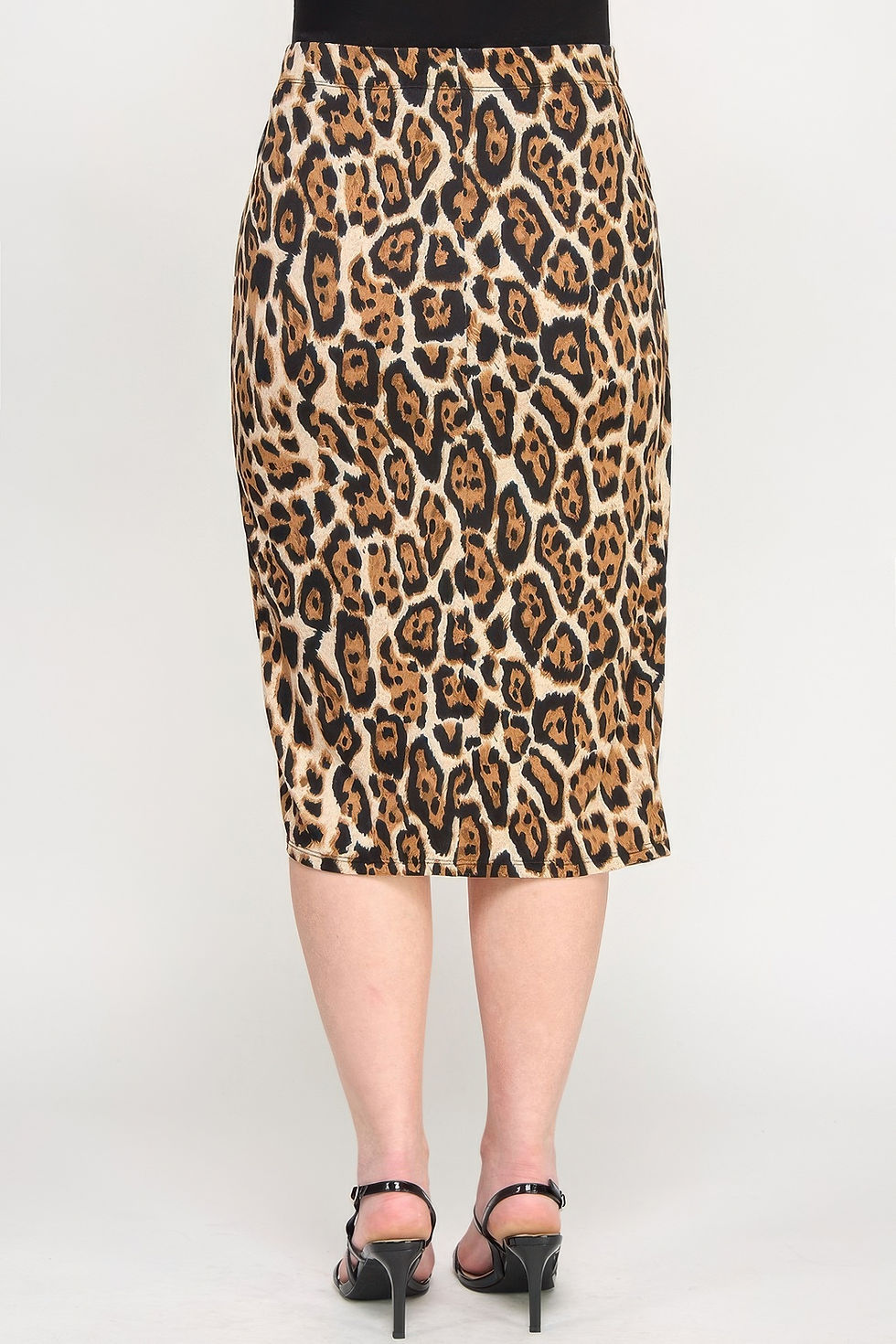 Thumbnail: Plus Leopard Prt Asym Skirt W/ Buckle