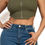 Thumbnail: Zip-up square neck crop top